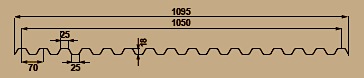 Ondex-HR Trapezprofil 070/018 :Dicke:1,2 mm